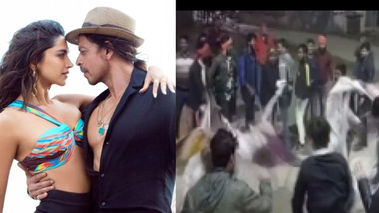 പ്രശ്നങ്ങൾക്ക് ശമനമില്ല; 'പഠാൻ' പ്രദര്ശനത്തിനിടെ സ്ക്രീൻ കുത്തിക്കീറി യുവാക്കൾ, പ്രതിഷേധം, അറസ്റ്റ് പ്രശ്നങ്ങൾക്ക് ശമനമില്ല; 'പഠാൻ' പ്രദര്ശനത്തിനിടെ സ്ക്രീൻ കുത്തിക്കീറി യുവാക്കൾ, പ്രതിഷേധം, അറസ്റ്റ്