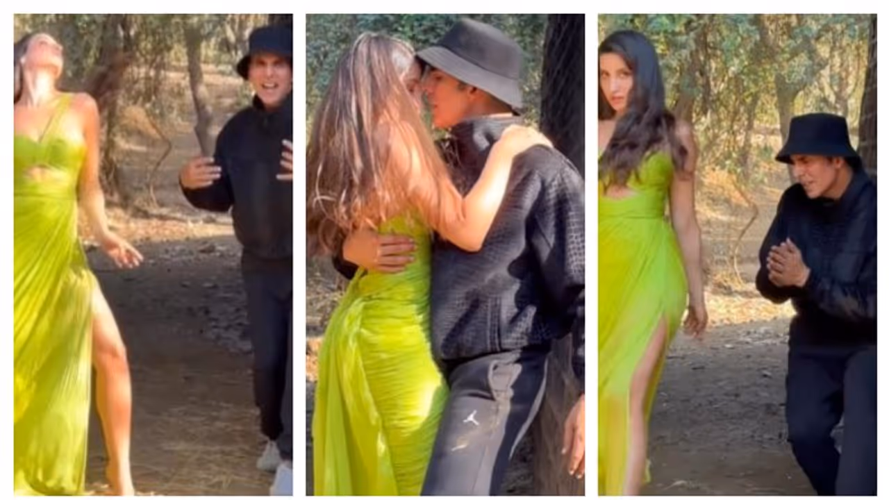 Akshay Kumar, Nora Fatehi show some SEXY moves in 'Kudiyee Ni Teri Vibe'; netizens tag Twinkle Khanna WATCH