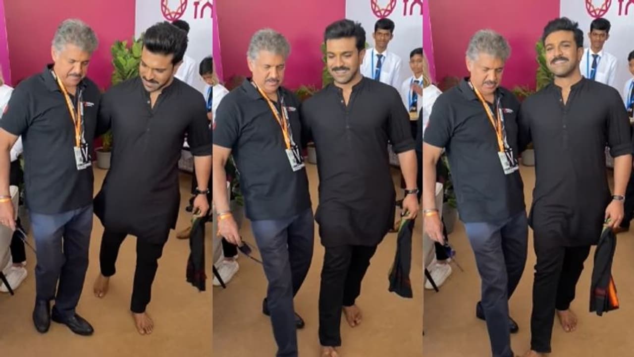 ಆನಂದ್ ಮಹೀಂದ್ರಾಗೆ 'ನಾಟು ನಾಟು..' ಡಾನ್ಸ್ ಹೇಳಿಕೊಟ್ಟ ತೆಲುಗು ಸ್ಟಾರ್ ರಾಮ್ ಚರಣ್; ವಿಡಿಯೋ ವೈರಲ್ 