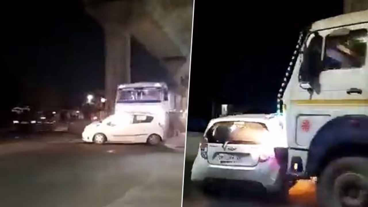 Viral Video : மதுபோதையில் காரை இழுத்து சென்ற ட்ரக் ட்ரைவர்.. பதற வைக்கும் வீடியோ ! Viral Video : மதுபோதையில் காரை இழுத்து சென்ற ட்ரக் ட்ரைவர்.. பதற வைக்கும் வீடியோ !