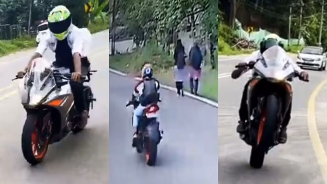 കല്ലമ്പലത്ത് ബൈക്കിൽ അഭ്യാസം നടത്തിയ യുവാവിൻ്റെ ലൈസൻസും വണ്ടിയുടെ രജിസ്ട്രേഷനും റദ്ദാക്കാൻ ശുപാര്‍ശ 