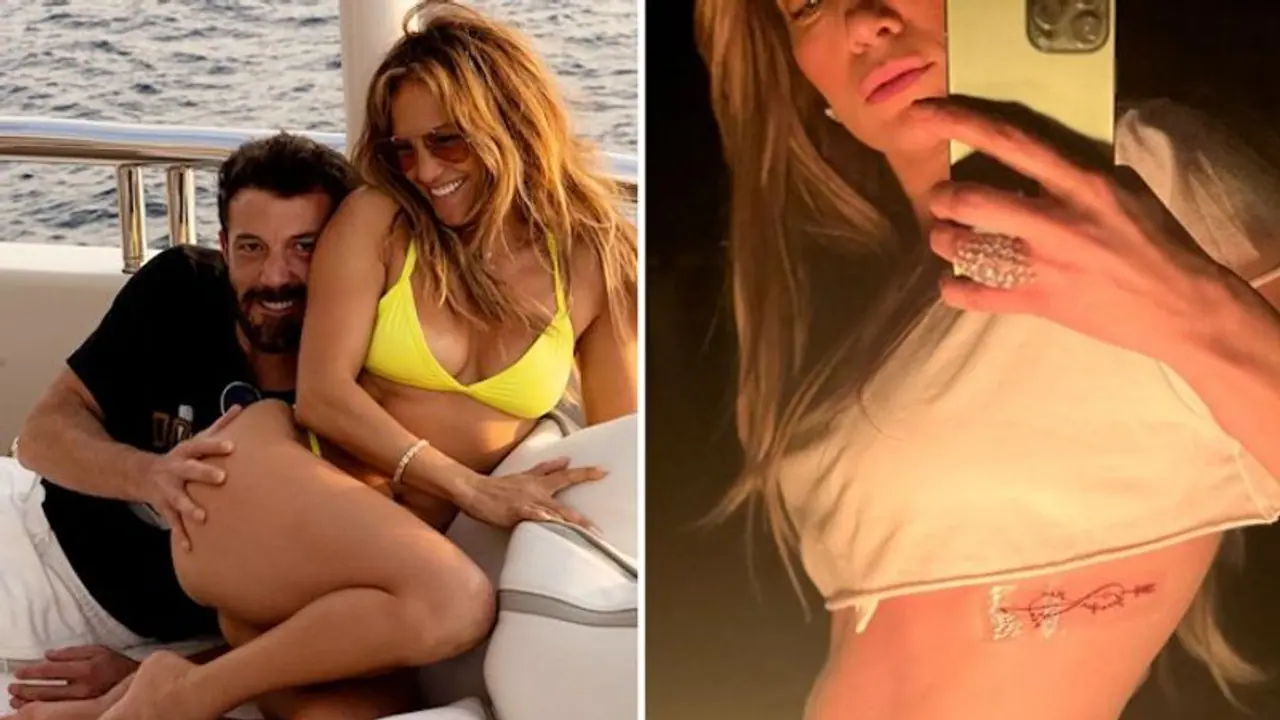 On Valentine's Day Jennifer Lopez shares her underboob tattoo which she did for Ben Affleck see pictures On Valentine's Day Jennifer Lopez shares her underboob tattoo which she did for Ben Affleck see pictures