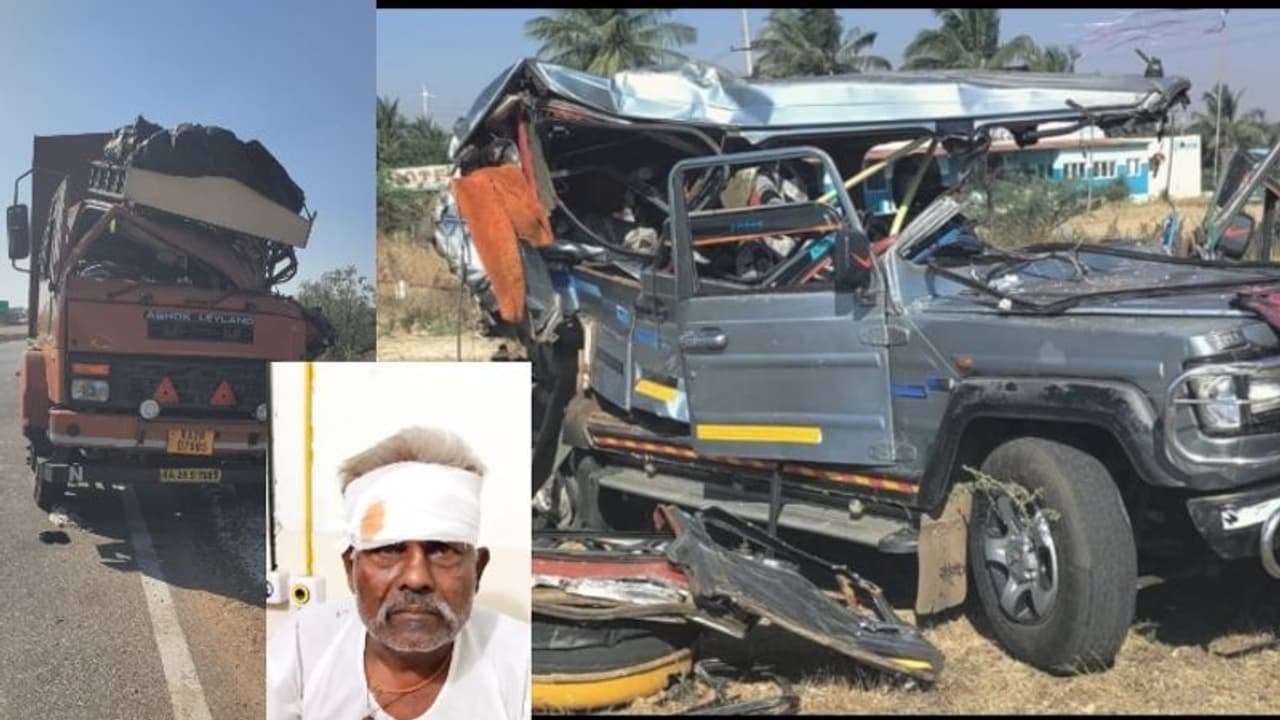 ಸಿದ್ದರಾಮಯ್ಯ ಅಭಿಮಾನಿಗಳ ಟೆಂಪೋಗೆ ಗುದ್ದಿದ ಲಾರಿ: ಮೂವರಿಗೆ ಗಂಭೀರ ಗಾಯ