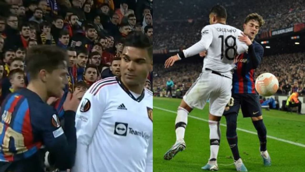 ഗാവിയെ വട്ടംകറക്കി കാസെമിറോ, പിന്നെ കൊല്ലുന്ന നോട്ടം! തുടര്‍ന്ന് പിഴവ്, ബാഴ്‌സയുടെ ഗോള്‍; യുണൈറ്റഡിന് സമനില