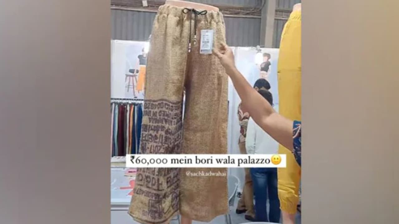 'ഈ ചാക്കിന് 60000 രൂപയോ'; പലാസോ പാന്റിനെ ട്രോളി സോഷ്യല് മീഡിയ 'ഈ ചാക്കിന് 60000 രൂപയോ'; പലാസോ പാന്റിനെ ട്രോളി സോഷ്യല് മീഡിയ