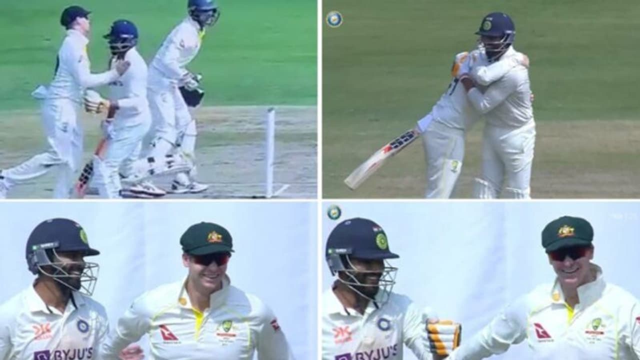 കൂട്ടിയിടിക്കൊടുവില്‍ ആലിംഗനം ചെയ്‌ത്, കൈകൊടുത്ത് പിരിഞ്ഞ് ജഡേജയും സ്‌മിത്തും വീഡിയോ