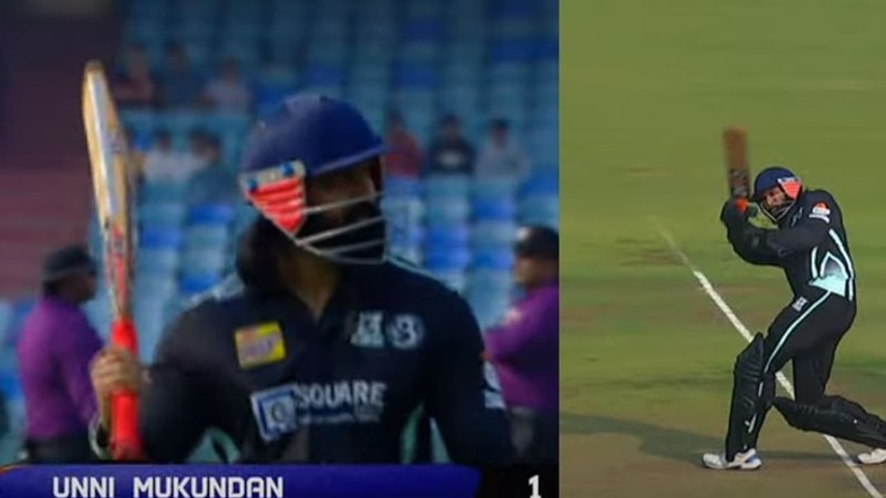 ഒന്നാം സ്പെല്ലില്‍ ഒരു റണ്‍ എടുത്ത് ഉണ്ണി മുകുന്ദന്‍ പുറത്ത്