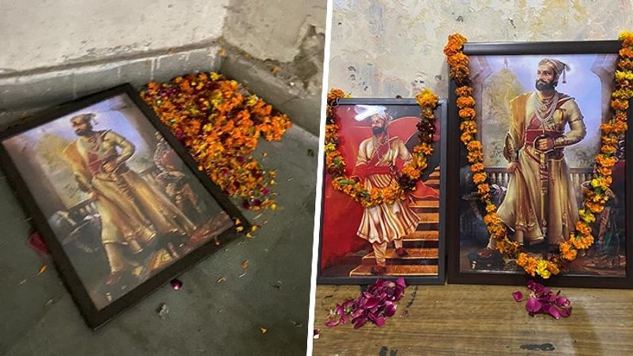 Fight erupts between ABVP, JNU students' union over Chhatrapati Shivaji Maharaj portrait's vandalism Fight erupts between ABVP, JNU students' union over Chhatrapati Shivaji Maharaj portrait's vandalism