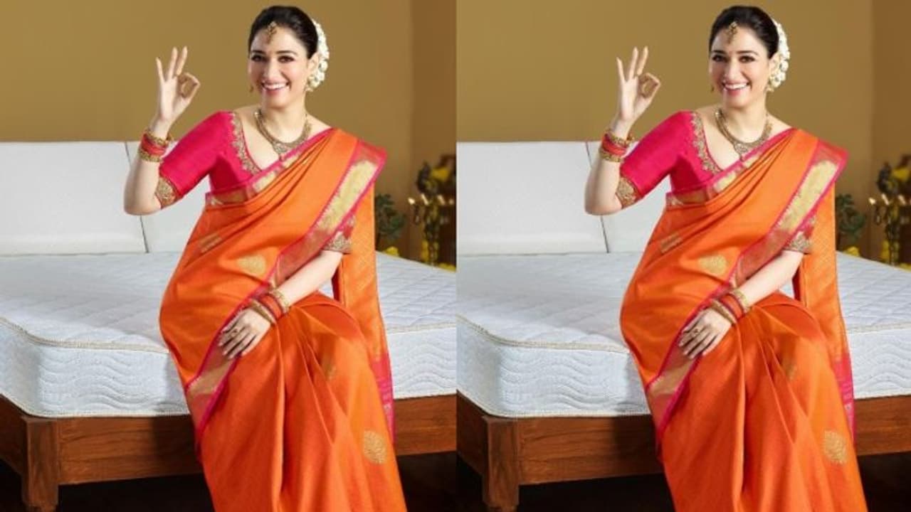 SureRest మ్యాట్రెస్ బ్రాండ్ అంబాసిడర్గా తమన్నా.. పట్టుచీరలో మెరిసిపోతున్న మిల్క్ బ్యూటీ! SureRest మ్యాట్రెస్ బ్రాండ్ అంబాసిడర్గా తమన్నా.. పట్టుచీరలో మెరిసిపోతున్న మిల్క్ బ్యూటీ!