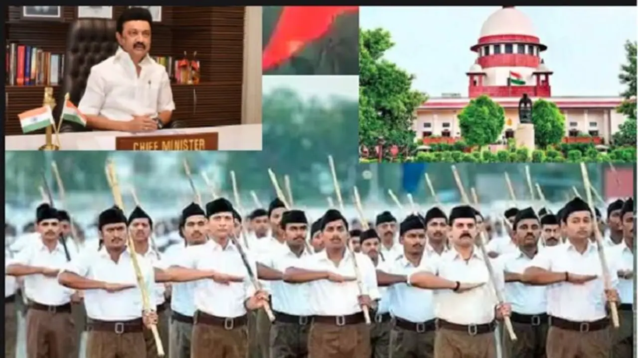 RSS:ஆர்எஸ்எஸ் பேரணி: சென்னை உயர் நீதிமன்ற அனுமதிக்கு எதிரான தமிழக அரசு மனு உச்ச நீதிமன்றத்தில் விசாரணை