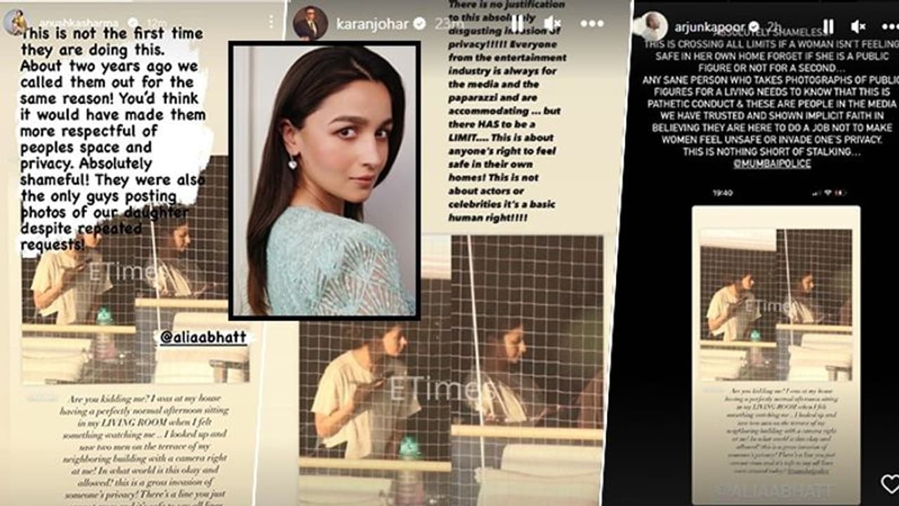Alia Bhatt gets support from Karan Johar, Arjun Kapoor, Anushka Sharma for 'invasion of privacy' READ Alia Bhatt gets support from Karan Johar, Arjun Kapoor, Anushka Sharma for 'invasion of privacy' READ