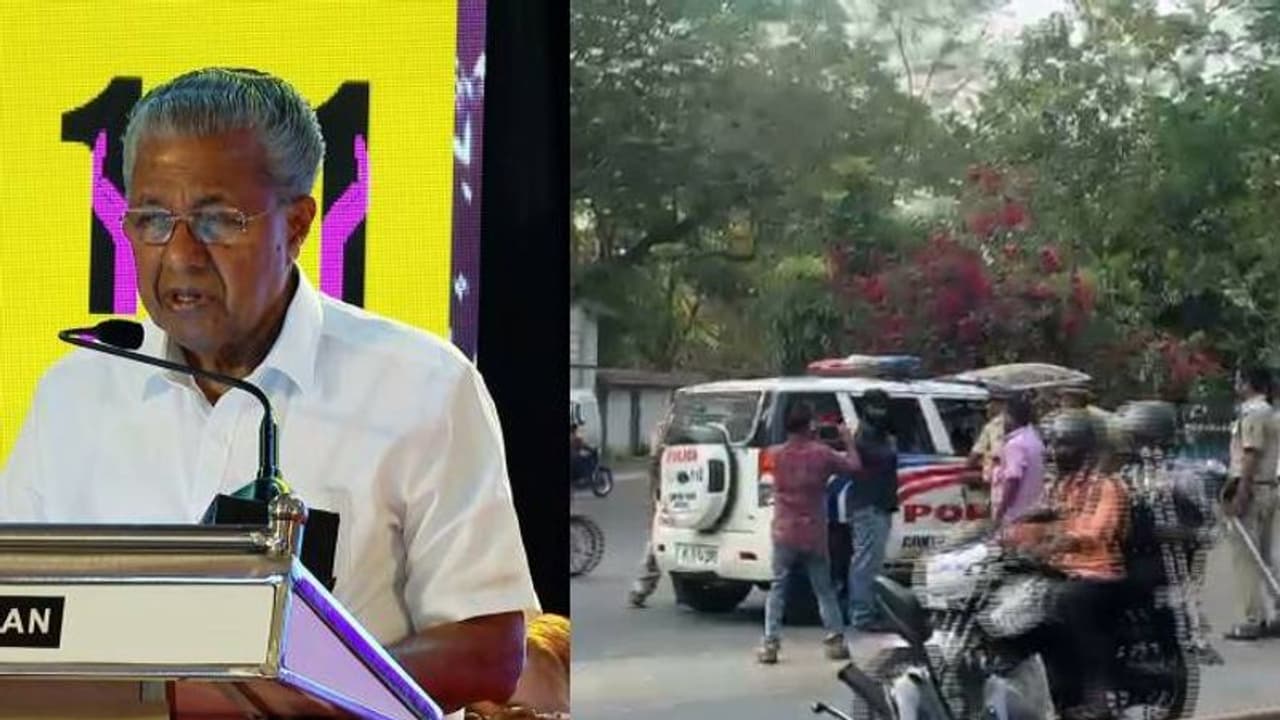 തലസ്ഥാനത്ത് മുഖ്യമന്ത്രിക്ക് നേരെ പ്രതിഷേധം; യൂത്ത് കോൺഗ്രസ് മാർച്ചിൽ സംഘർഷം, കരിങ്കൊടി വീശി യുവമോർച്ച തലസ്ഥാനത്ത് മുഖ്യമന്ത്രിക്ക് നേരെ പ്രതിഷേധം; യൂത്ത് കോൺഗ്രസ് മാർച്ചിൽ സംഘർഷം, കരിങ്കൊടി വീശി യുവമോർച്ച