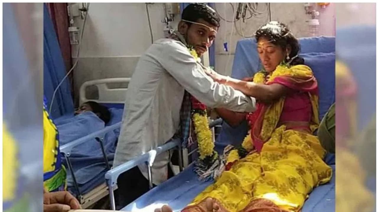 പ്രതിശ്രുത വധു രോഗബാധിതയായി; ആശുപത്രിക്കിടക്കയിൽ വിവാഹിതരായി യുവതിയും യുവാവും