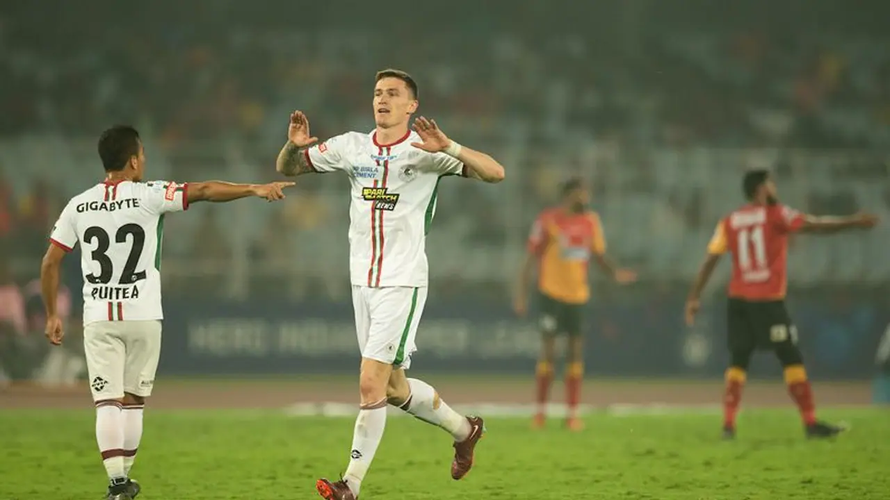ISL 2022 23: ATK Mohun Bagan completes another Derby double over East Bengal, assures 3rd spot ISL 2022 23: ATK Mohun Bagan completes another Derby double over East Bengal, assures 3rd spot