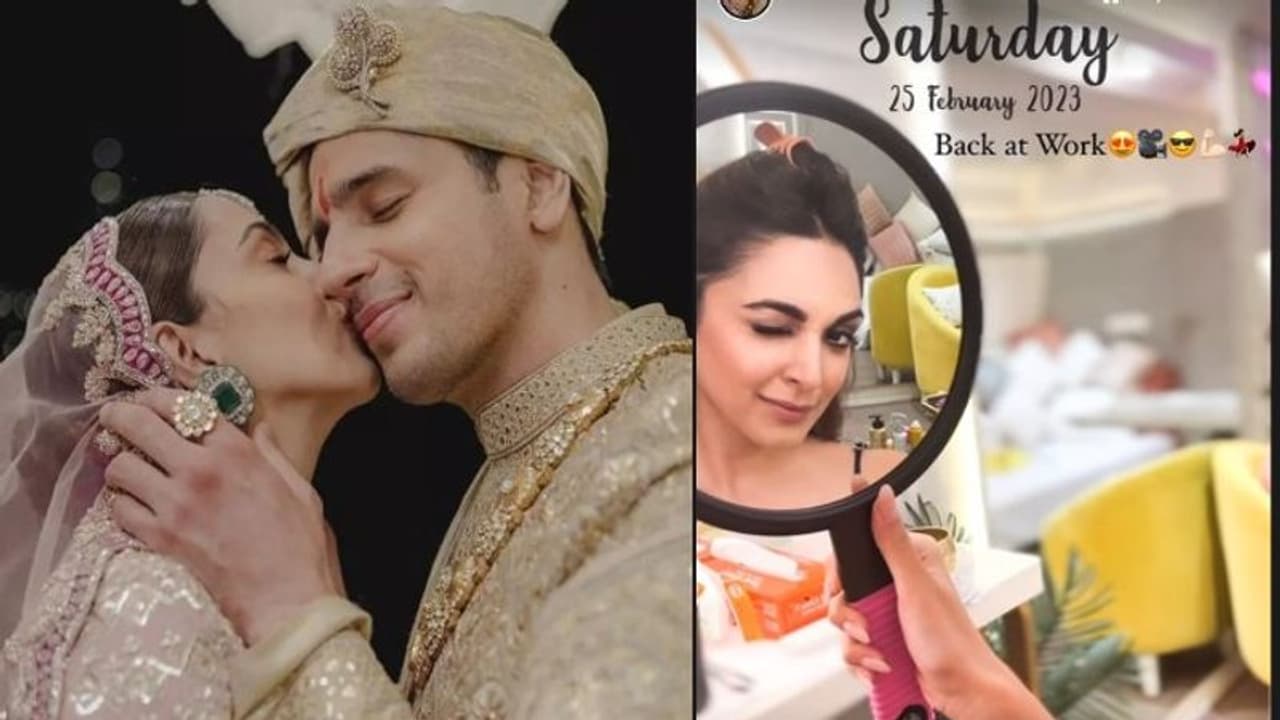 పెళ్ళి హడావిడికి పేకప్ చెప్పి.. షూటింగ్ కోసం మేకప్ వేసుకుంటున్న కియారా అద్వాని, వైరల్ అవుతున్న పోస్ట్