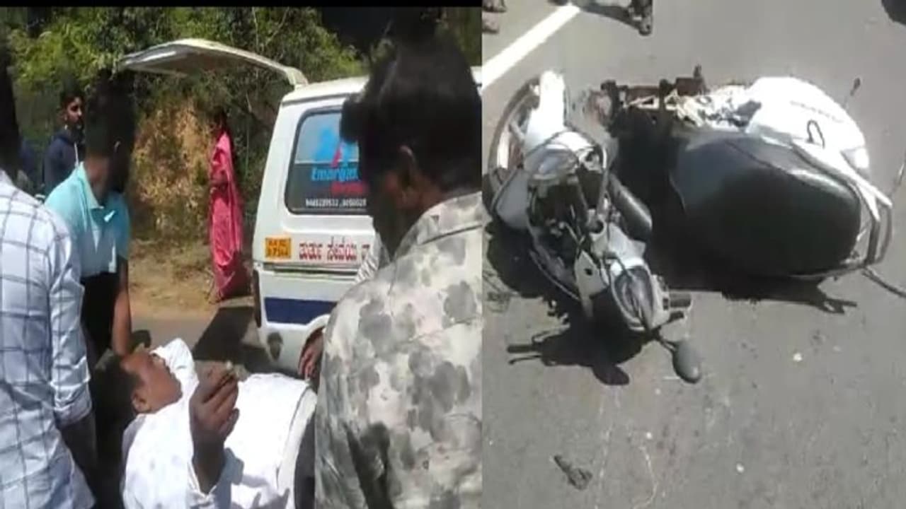 ಡಿಕ್ಕಿಯ ರಭಸಕ್ಕೆ 2 ತುಂಡಾದ ಸ್ಕೂಟಿ: ಬೈಕ್‌ ಸವಾರರು ಪ್ರಾಣಾಪಾಯದಿಂದ ಪಾರು