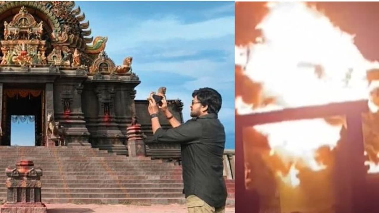 చిరంజీవి 'ఆచార్య' సెట్ తగలబడి పోవడానికి కారణం తెలిసింది.. మెయిన్ ఎంట్రన్స్ వద్దే ఆ పని.. చిరంజీవి 'ఆచార్య' సెట్ తగలబడి పోవడానికి కారణం తెలిసింది.. మెయిన్ ఎంట్రన్స్ వద్దే ఆ పని..