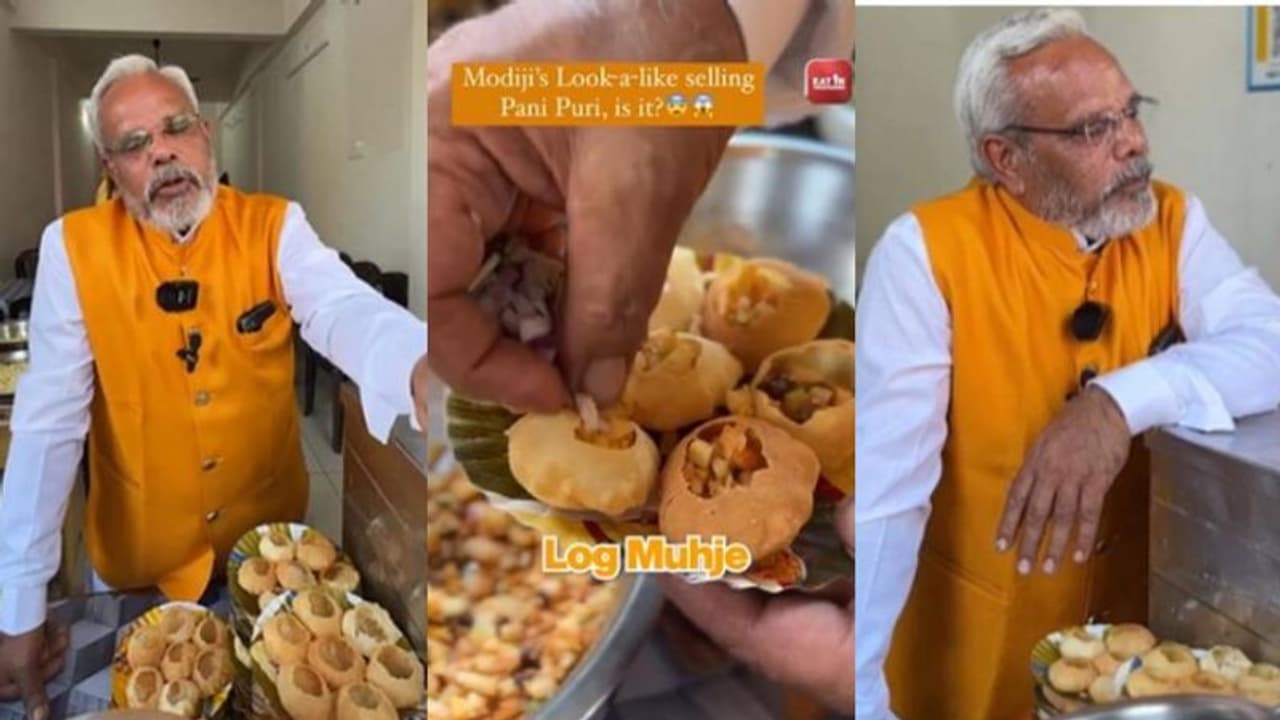 പാനിപൂരി വില്‍പന നടത്തുന്ന മോദിയുടെ അപരന്‍; വൈറലായി വീഡിയോ