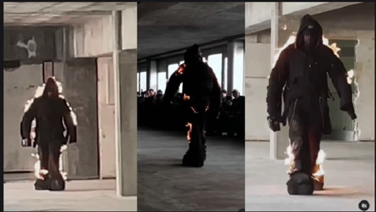 ಪ್ಯಾರೀಸ್ ಫ್ಯಾಷನ್ ವೀಕ್‌ನಲ್ಲಿ ಮಾಡೆಲ್ ಜಲ್ವಾ... ಬೆನ್ನಿಗೆ ಬೆಂಕಿ ಹತ್ತಿಸಿಕೊಂಡು ಕ್ಯಾಟ್ವಾಕ್