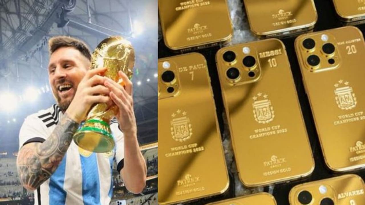 அர்ஜெண்டினா கால்பந்து வீரர்களுக்கு தங்க ஐஃபோன்களை பரிசு.. இன்ப அதிர்ச்சி கொடுத்த லியோனல் மெஸ்ஸி