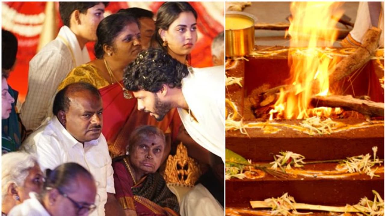 തെരഞ്ഞെടുപ്പ് അടുക്കുന്നു, കെസിആറിന്റെ ഉപദേശം; ഒമ്പത് ദിവസം നീളുന്ന യാ​ഗത്തിന് തുടക്കമിട്ട് കുമാരസ്വാമി 