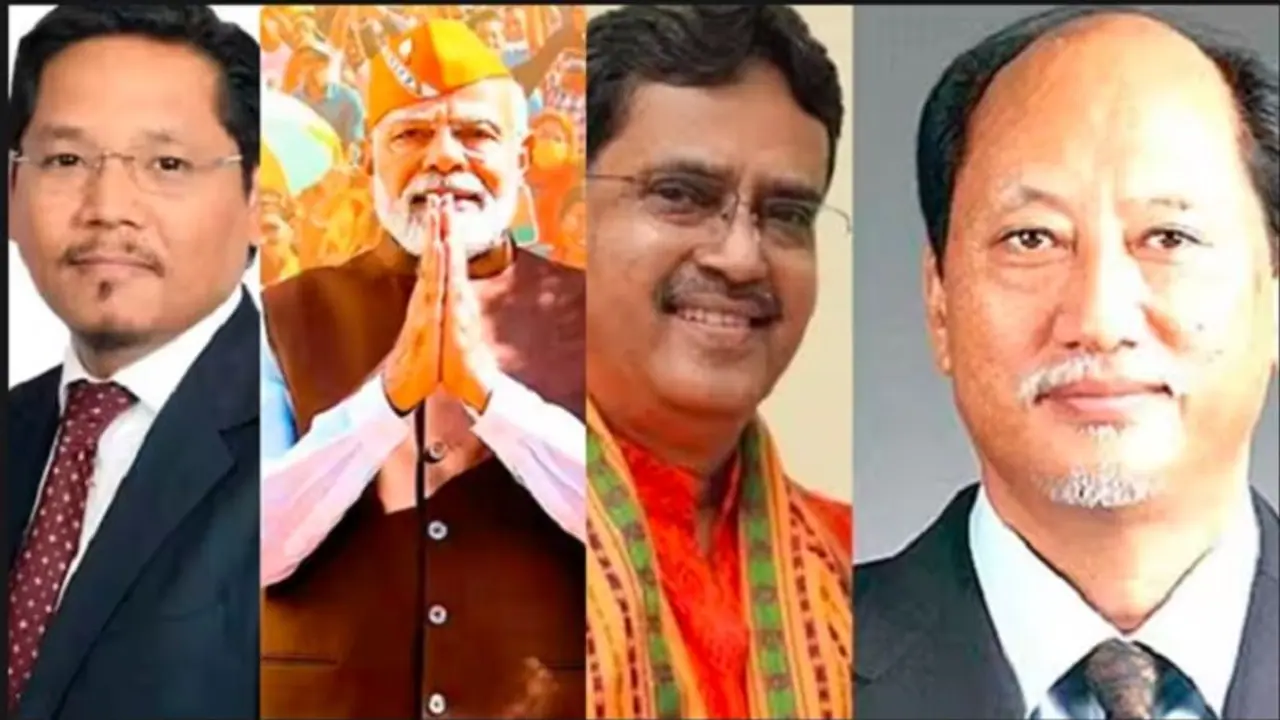 3 ಈಶಾನ್ಯದ ಸಿಎಂಗಳ ಪ್ರಮಾಣವಚನ ಸಮಾರಂಭಕ್ಕೆ ಮೋದಿ 3 ಈಶಾನ್ಯದ ಸಿಎಂಗಳ ಪ್ರಮಾಣವಚನ ಸಮಾರಂಭಕ್ಕೆ ಮೋದಿ