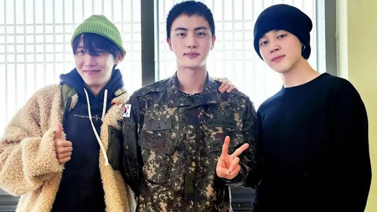 BTS Jin's first post after military enlistment as J Hope, Jimin visit him makes fans teary eyed