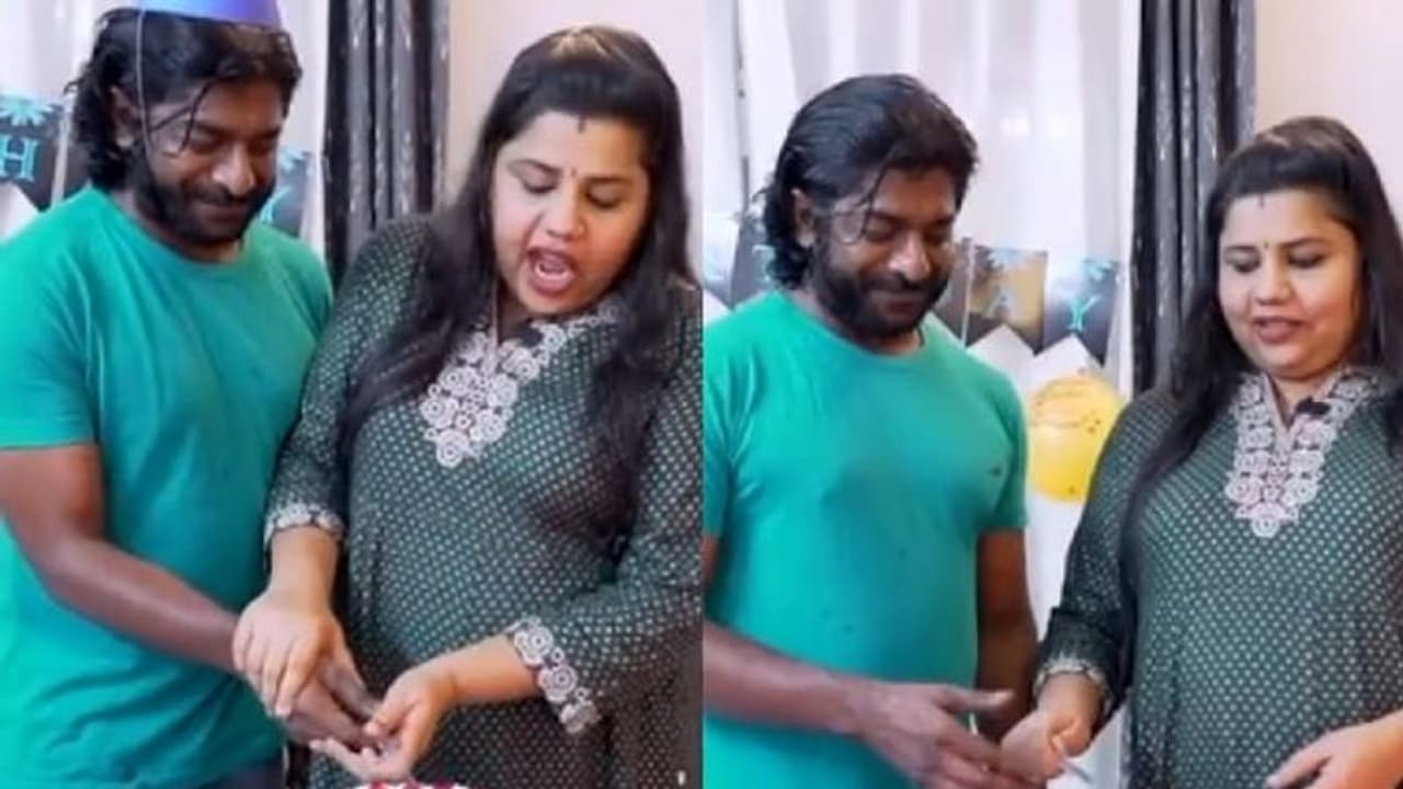 ശ്രീകുമാറിന്റെ ബർത്ത് ഡേയ്ക്ക് സർപ്രൈസ് ഒരുക്കി സ്നേഹ ശ്രീകുമാറിന്റെ ബർത്ത് ഡേയ്ക്ക് സർപ്രൈസ് ഒരുക്കി സ്നേഹ