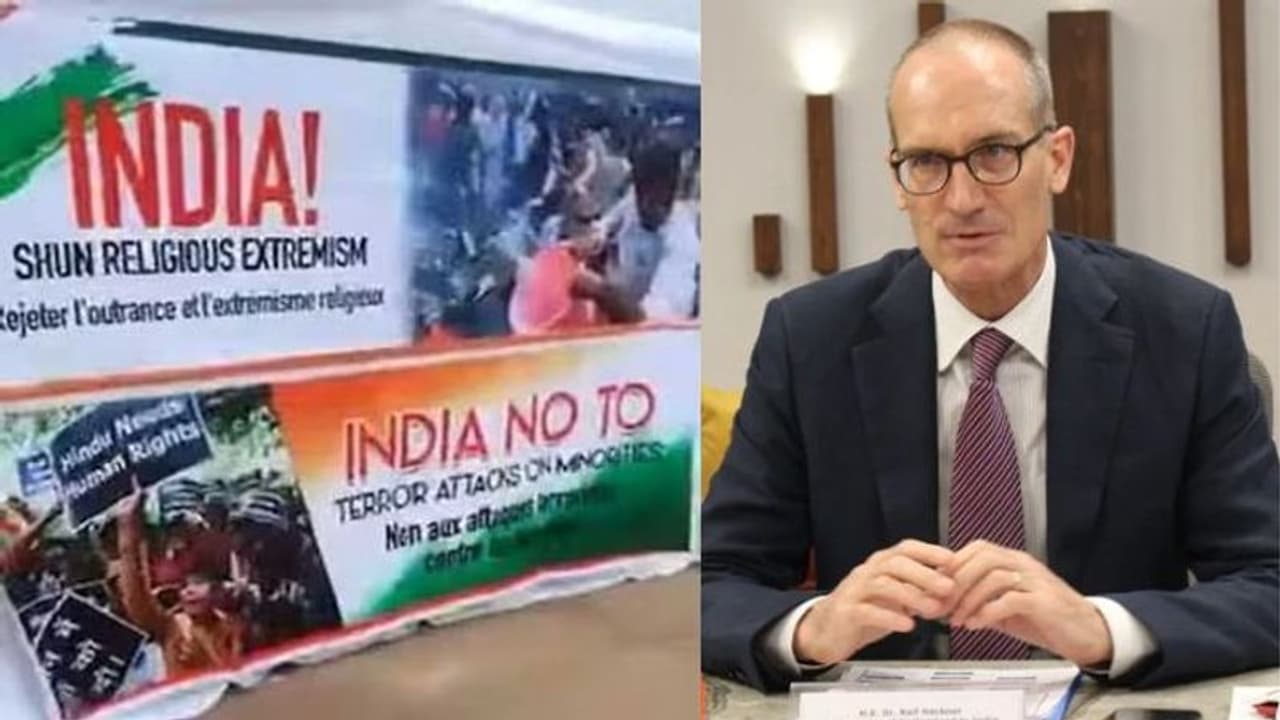 இந்தியாவை எதிர்த்து போஸ்டர் ஒட்டிய விவகாரம்: சுவிஸ் தூதருக்கு சம்மன் அனுப்பிய இந்தியா இந்தியாவை எதிர்த்து போஸ்டர் ஒட்டிய விவகாரம்: சுவிஸ் தூதருக்கு சம்மன் அனுப்பிய இந்தியா