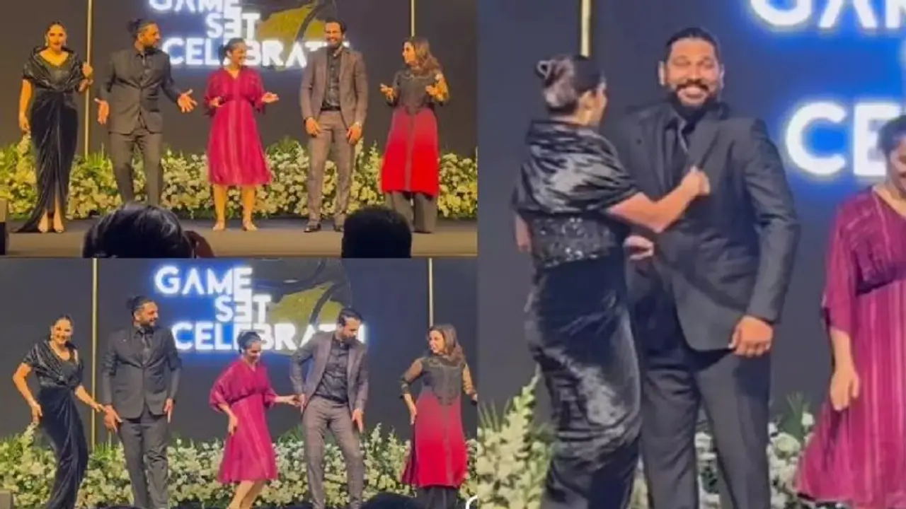 ಪುಷ್ಪಾ ಸಿನಿಮಾದ ಫೇಮಸ್ ಹಾಡಿಗೆ ಬಿಂದಾಸ್ ಸ್ಟೆಪ್ಸ್ ಹಾಕಿದ ಸಾನಿಯಾ, ಯುವರಾಜ್, ಪಠಾಣ್..! ವಿಡಿಯೋ ವೈರಲ್ ಪುಷ್ಪಾ ಸಿನಿಮಾದ ಫೇಮಸ್ ಹಾಡಿಗೆ ಬಿಂದಾಸ್ ಸ್ಟೆಪ್ಸ್ ಹಾಕಿದ ಸಾನಿಯಾ, ಯುವರಾಜ್, ಪಠಾಣ್..! ವಿಡಿಯೋ ವೈರಲ್