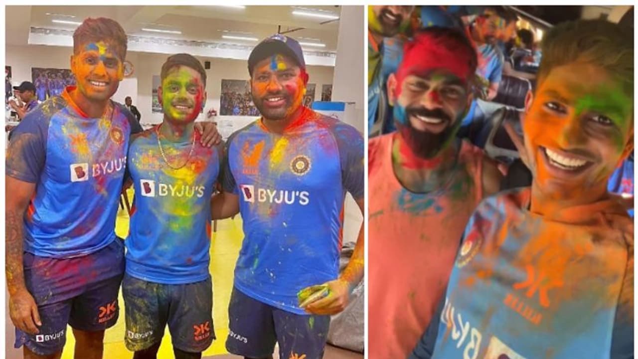 നിറങ്ങളില് മുങ്ങി രോഹിത്തും ഗില്ലും! ഡാന്സ് കളിച്ച് വിരാട് കോലി; ഇന്ത്യന് ടീമിന്റെ ഹോളി ആഘോഷം കാണാം വീഡിയോ നിറങ്ങളില് മുങ്ങി രോഹിത്തും ഗില്ലും! ഡാന്സ് കളിച്ച് വിരാട് കോലി; ഇന്ത്യന് ടീമിന്റെ ഹോളി ആഘോഷം കാണാം വീഡിയോ