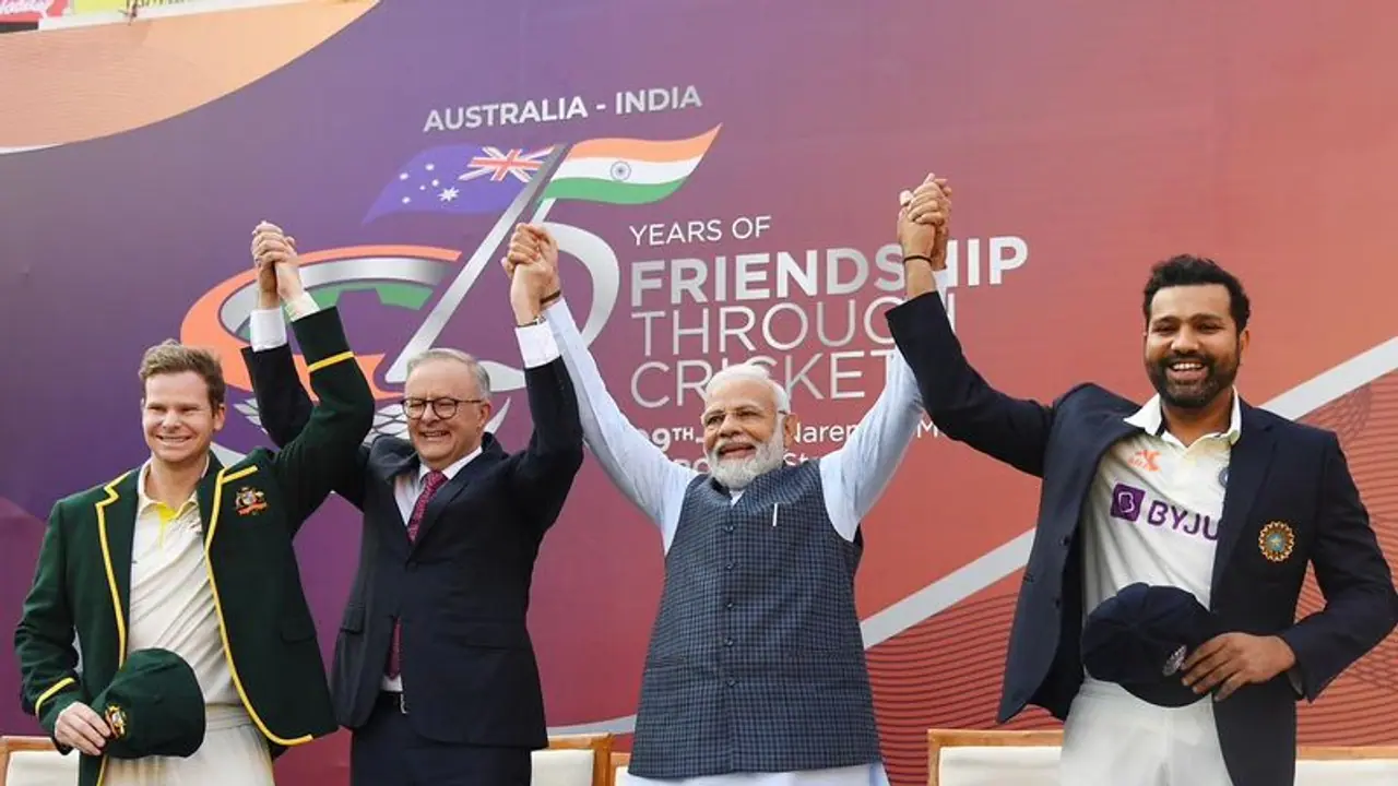 IND vs AUS 2022 23, 4th Test: PM Modi's cricket diplomacy with Australian counterpart Anthony Albanese IND vs AUS 2022 23, 4th Test: PM Modi's cricket diplomacy with Australian counterpart Anthony Albanese
