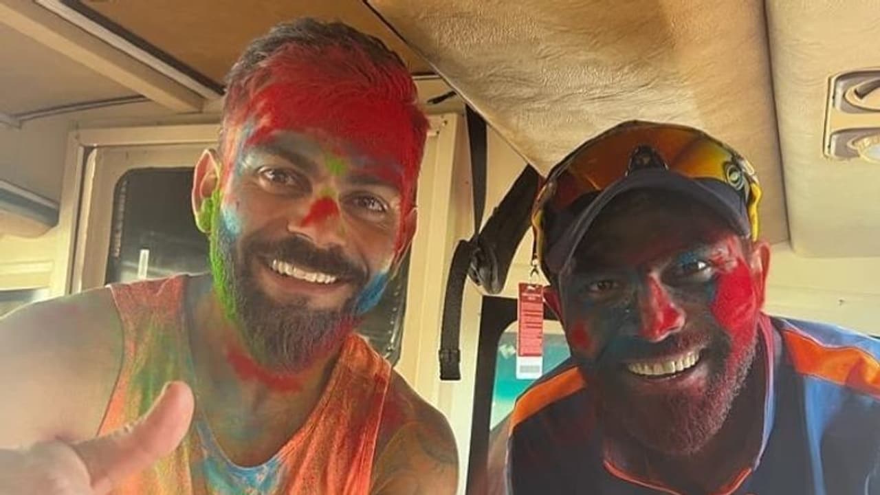 Holi 2023: Kohli to Chahal Here's how Indian cricketers and their partners celebrated the occasion (PHOTOS)