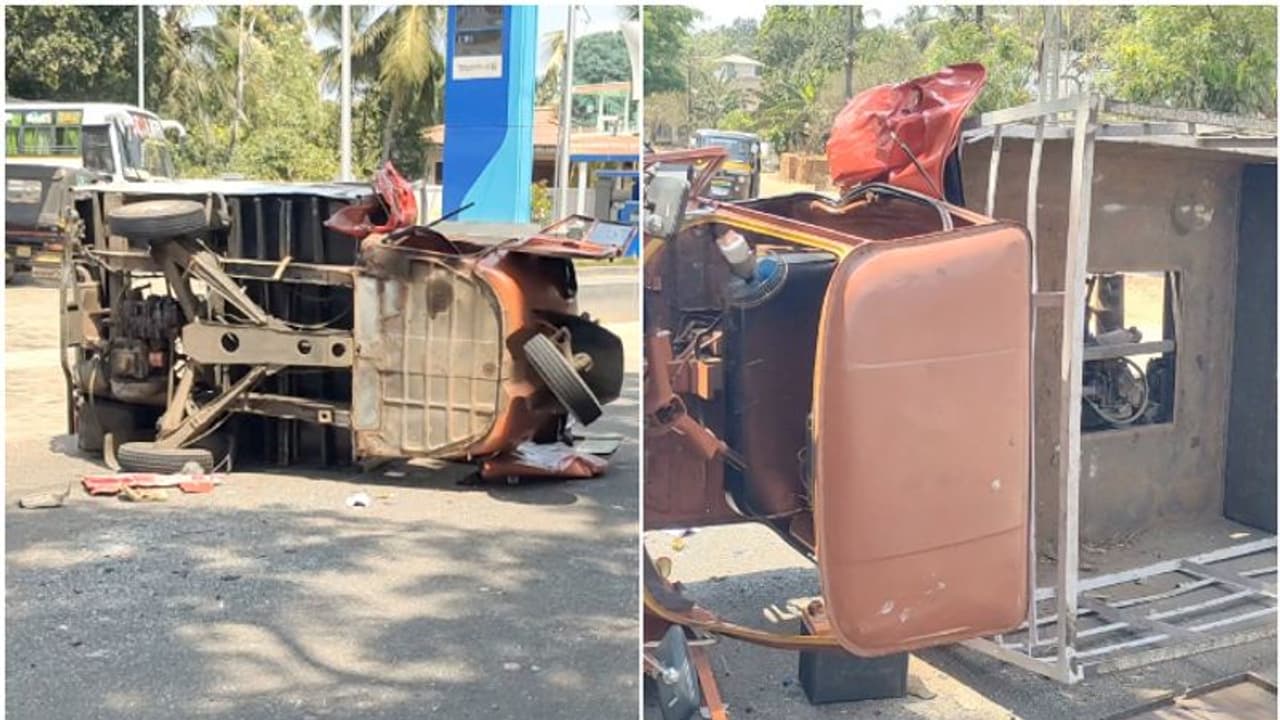 ഓട്ടോയും ഗ്യാസ് സിലിണ്ടർ കയറ്റിയ ഗുഡ്സ് ഓട്ടോയും കൂട്ടിയിടിച്ചു; ഒഴിവായത് വലിയ ദുരന്തം, 2 പേർക്ക് പരിക്ക് ഓട്ടോയും ഗ്യാസ് സിലിണ്ടർ കയറ്റിയ ഗുഡ്സ് ഓട്ടോയും കൂട്ടിയിടിച്ചു; ഒഴിവായത് വലിയ ദുരന്തം, 2 പേർക്ക് പരിക്ക്