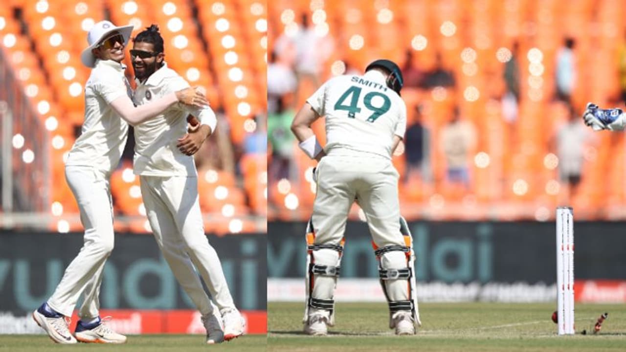 സ്മിത്തിനെ ബൗള്ഡാക്കുന്നത് നാലാം തവണ; ജഡേജയ്ക്ക് ഐതിഹാസിക റെക്കോർഡ് സ്മിത്തിനെ ബൗള്ഡാക്കുന്നത് നാലാം തവണ; ജഡേജയ്ക്ക് ഐതിഹാസിക റെക്കോർഡ്