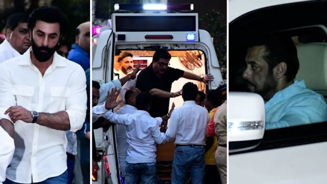 Satish Kaushik funeral: Salman Khan, Ranbir Kapoor, Abhishek Bachchan, and many more pay their last respect Satish Kaushik funeral: Salman Khan, Ranbir Kapoor, Abhishek Bachchan, and many more pay their last respect