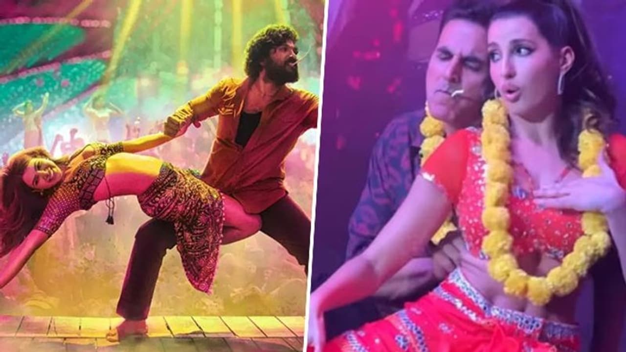 Akshay Kumar, Nora Fatehi perform to 'Oo Antava', get trolled for copying Allu Arjun Samantha's dance steps Akshay Kumar, Nora Fatehi perform to 'Oo Antava', get trolled for copying Allu Arjun Samantha's dance steps