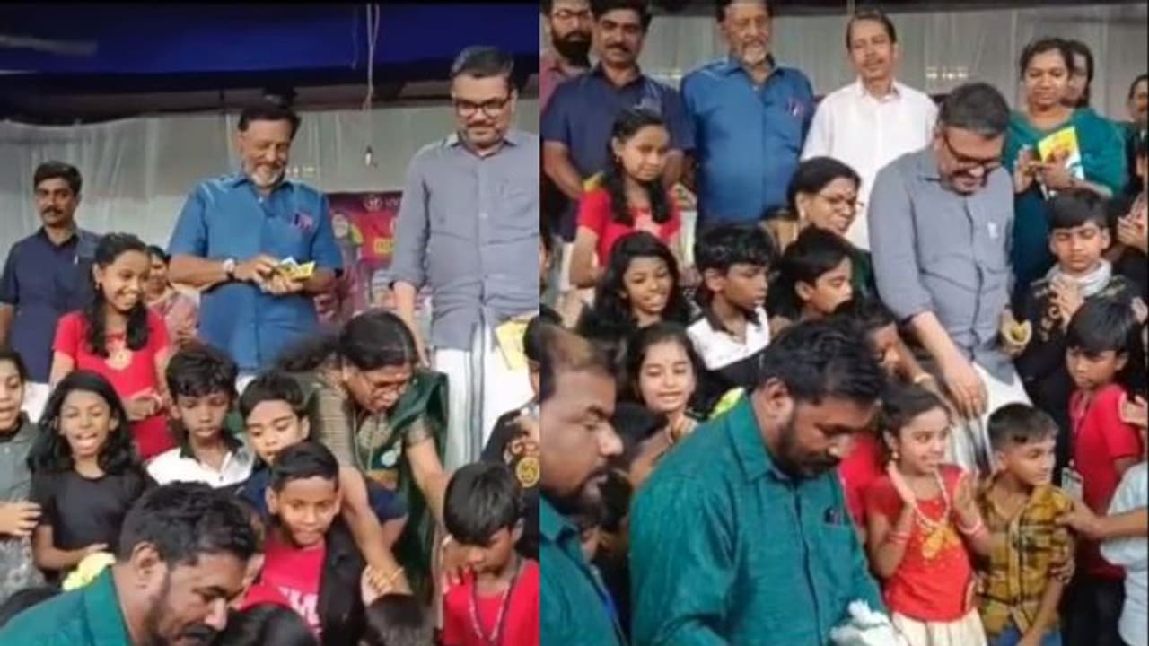 യാത്രയയപ്പ് പരിപാടിക്കെത്തിയ മന്ത്രിക്ക് അപ്രതീക്ഷിത 'സര്‍പ്രൈസ്' ഒരുക്കി വിദ്യാര്‍ത്ഥികളും അധ്യാപകരും