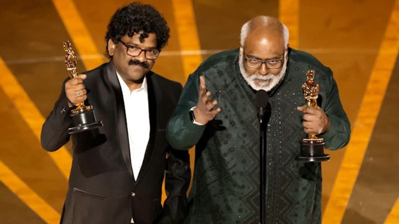 Oscars 2023: Naatu Naatu wins Best Original song; MM Keeravani thanks Rajamouli in his speech