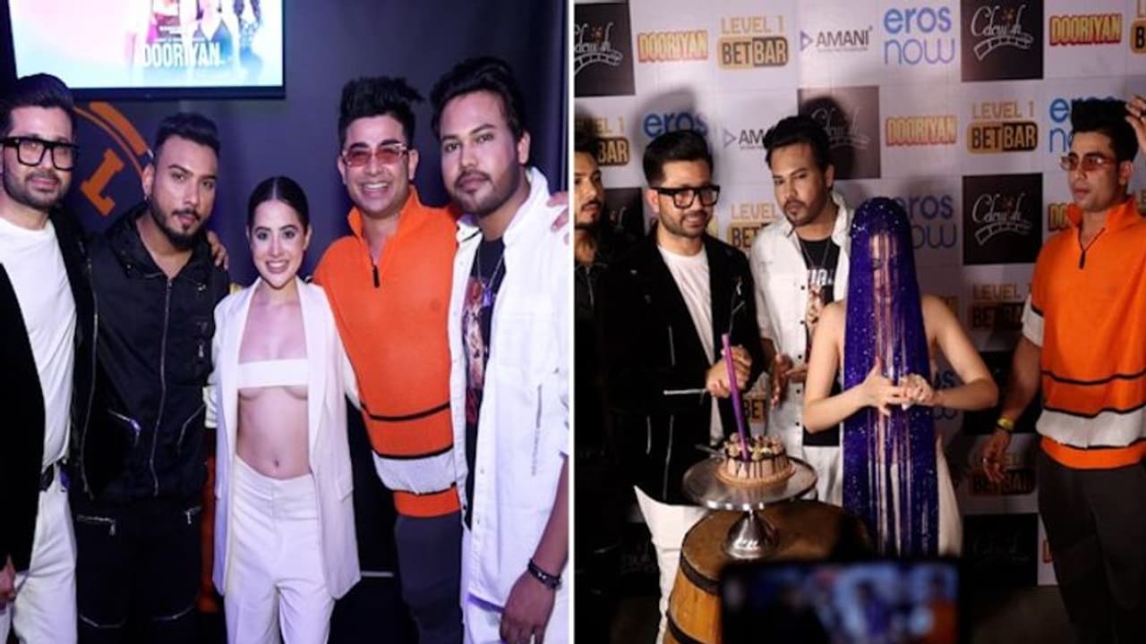 Dooriyan music launch: Urfi Javed grabs attention for her blue beaded quirky hairstyle Dooriyan music launch: Urfi Javed grabs attention for her blue beaded quirky hairstyle