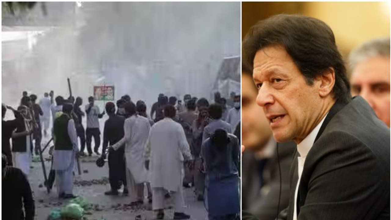 അറസ്റ്റിനായി വീണ്ടും പൊലീസെത്തി, പിന്നാലെ ഇമ്രാന്റെ വീഡിയോ! പ്രവർത്തകർ സംഘടിച്ചെത്തി; പാകിസ്ഥാനിൽ വൻ സംഘർഷം അറസ്റ്റിനായി വീണ്ടും പൊലീസെത്തി, പിന്നാലെ ഇമ്രാന്റെ വീഡിയോ! പ്രവർത്തകർ സംഘടിച്ചെത്തി; പാകിസ്ഥാനിൽ വൻ സംഘർഷം