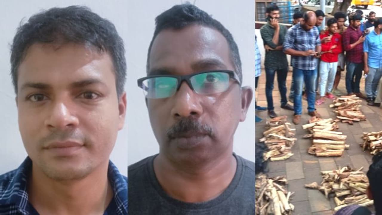 കാറിലെ രഹസ്യ അറിയില്‍ ഒളിപ്പിച്ചത് ഒരു ക്വിന്‍റല്‍ ചന്ദനം, മലപ്പുറത്ത് 2 പേര്‍ പിടിയില്‍