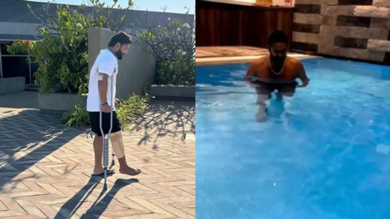 ಸ್ವಿಮ್ಮಿಂಗ್ ಪೂಲ್ನಲ್ಲಿ ನಡೆದಾಡಲಾರಂಭಿಸಿದ ರಿಷಭ್ ಪಂತ್..! ಗುಡ್ ನ್ಯೂಸ್ ಕೊಟ್ಟ ಟೀಂ ಇಂಡಿಯಾ ಕ್ರಿಕೆಟಿಗ ಸ್ವಿಮ್ಮಿಂಗ್ ಪೂಲ್ನಲ್ಲಿ ನಡೆದಾಡಲಾರಂಭಿಸಿದ ರಿಷಭ್ ಪಂತ್..! ಗುಡ್ ನ್ಯೂಸ್ ಕೊಟ್ಟ ಟೀಂ ಇಂಡಿಯಾ ಕ್ರಿಕೆಟಿಗ