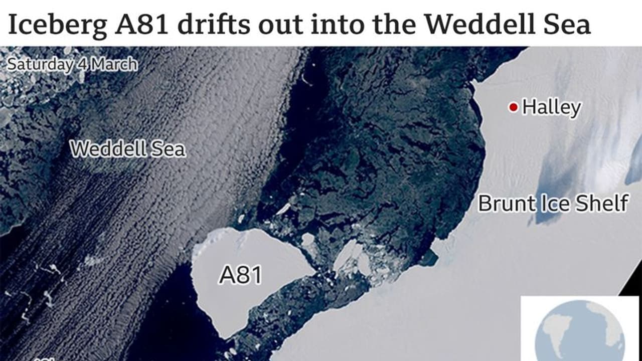 அண்டார்டிகாவில் உடைந்து மிதக்கும் ராட்சத பனிப்பாறை! லண்டன் நகரைவிட பெருசு! அண்டார்டிகாவில் உடைந்து மிதக்கும் ராட்சத பனிப்பாறை! லண்டன் நகரைவிட பெருசு!