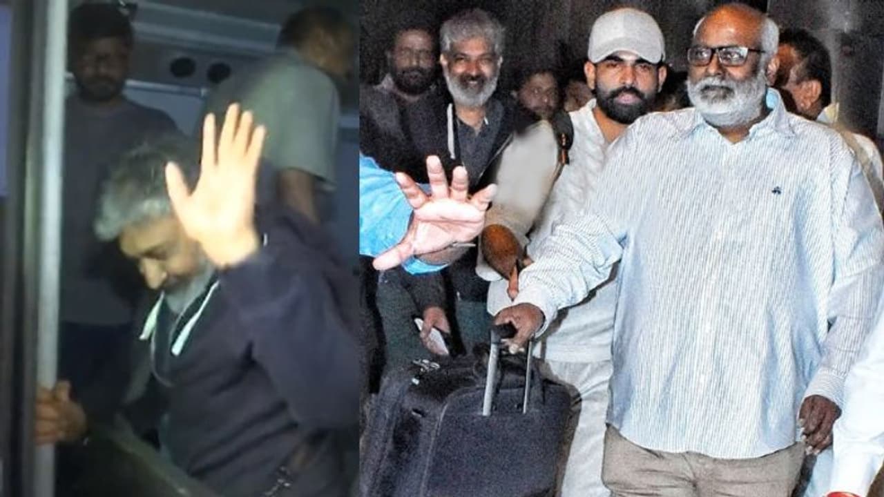 సగర్వంగా హైదరాబాద్ తిరిగొచ్చిన ఆర్ఆర్ఆర్ టీం.. తెల్లవారు జామున ఘనస్వాగతం సగర్వంగా హైదరాబాద్ తిరిగొచ్చిన ఆర్ఆర్ఆర్ టీం.. తెల్లవారు జామున ఘనస్వాగతం