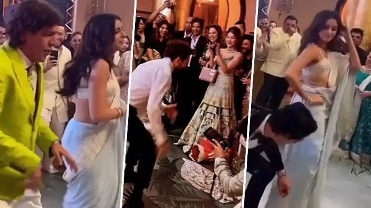 Ananya Panday Chunky Panday's performance at Alanna's wedding wins hearts, Shah Rukh Gauri spotted as well