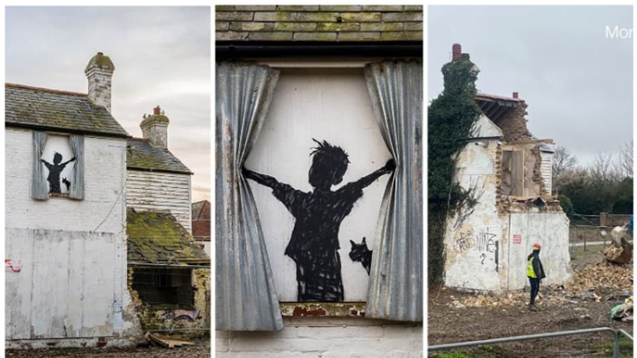 ബാന്സ്കിയുടെ ചിത്രമുണ്ടെന്നറിയാതെ 500 വർഷം പഴക്കമുള്ള ഫാംഹൗസ് പൊളിച്ച് നീക്കി ബാന്സ്കിയുടെ ചിത്രമുണ്ടെന്നറിയാതെ 500 വർഷം പഴക്കമുള്ള ഫാംഹൗസ് പൊളിച്ച് നീക്കി