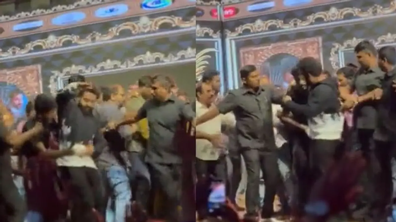  திடீரென இடுப்பை பிடித்து இழுத்த ரசிகர்… ஜூனியர் என்டிஆர் செய்த செயல் இணையத்தில் வைரல்!!