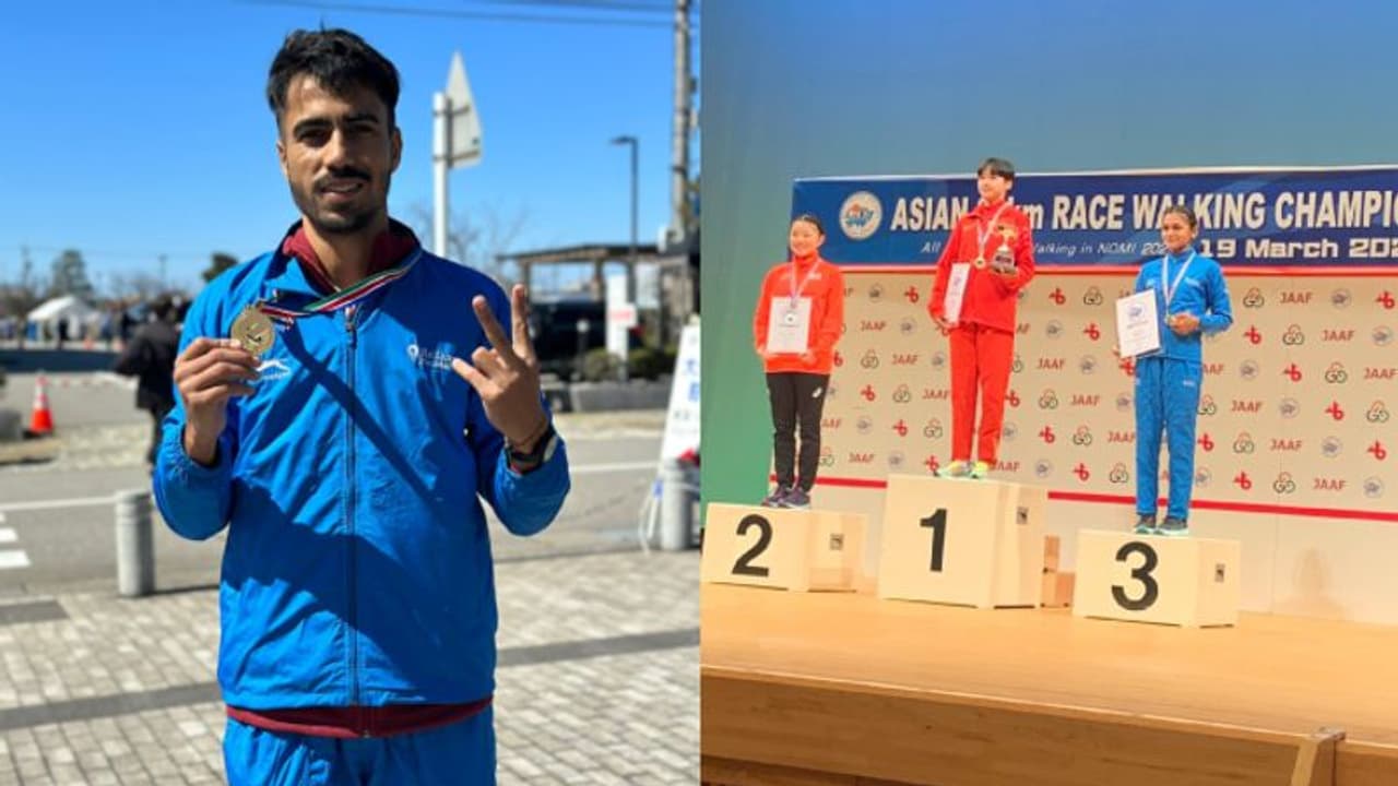 Asian Race Walking Championships 20 கி.மீ பிரிவில் அக்ஷ்தீப் சிங் தங்கம், பிரியங்கா வெண்கலம் வென்று சாதனை! Asian Race Walking Championships 20 கி.மீ பிரிவில் அக்ஷ்தீப் சிங் தங்கம், பிரியங்கா வெண்கலம் வென்று சாதனை!