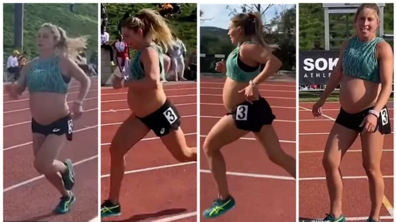 ഒമ്പത് മാസം ഗര്‍ഭിണി, ഒരു മൈൽ ദൂരം ഓടി തീര്‍ത്തത് 5.17 മിനിറ്റില്‍! 